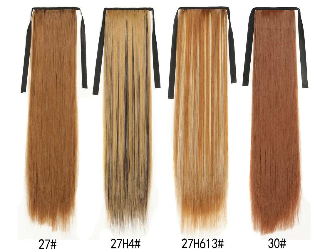 Synthetic Straight Wrap Ponytail Extension Easy Install Daily Wear undefined