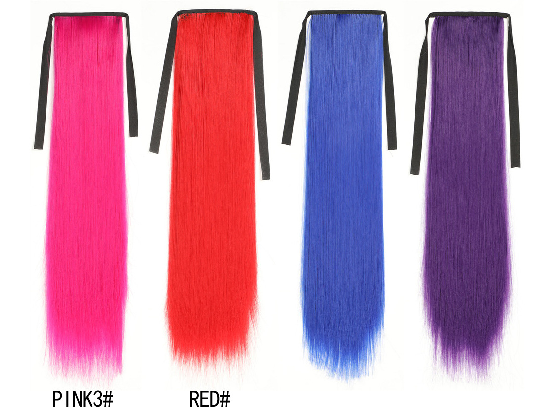 Synthetic Straight Wrap Ponytail Extension Easy Install Daily Wear undefined