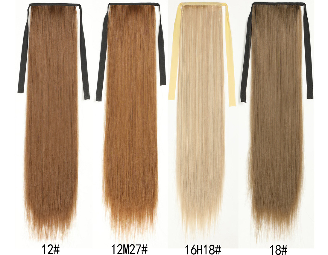 Synthetic Straight Wrap Ponytail Extension Easy Install Daily Wear undefined