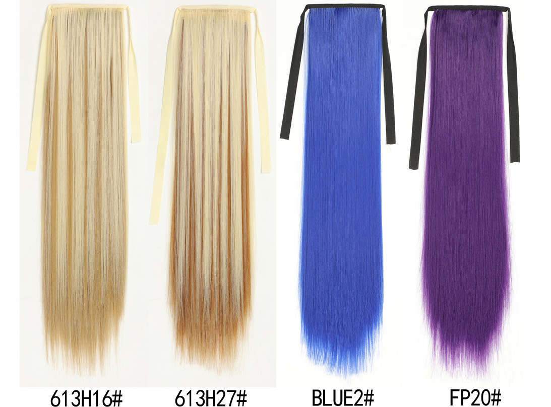 Synthetic Straight Wrap Ponytail Extension Easy Install Daily Wear undefined