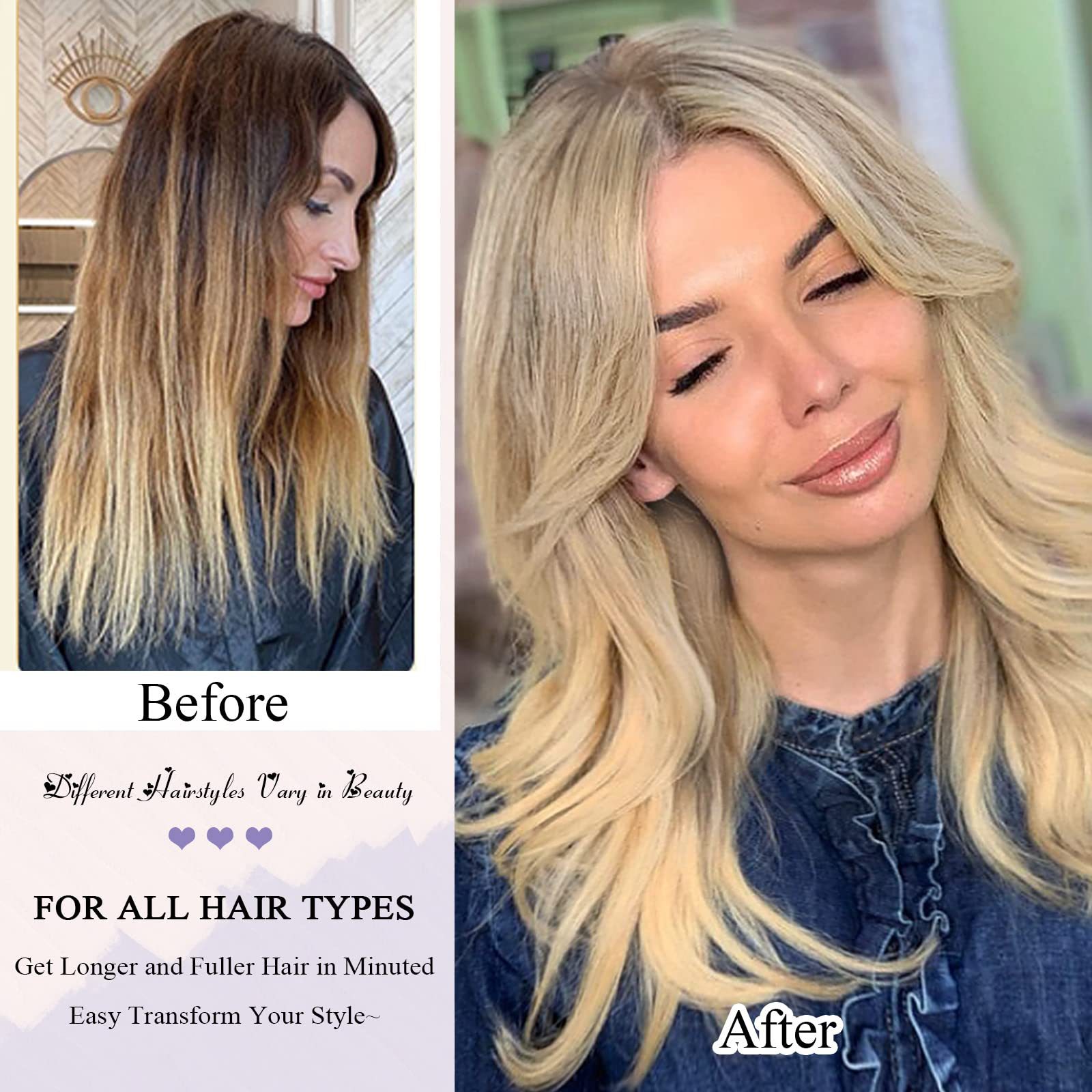 Honey Blonde Highlight Layered Medium Wavy Wig Synthetic Hair undefined