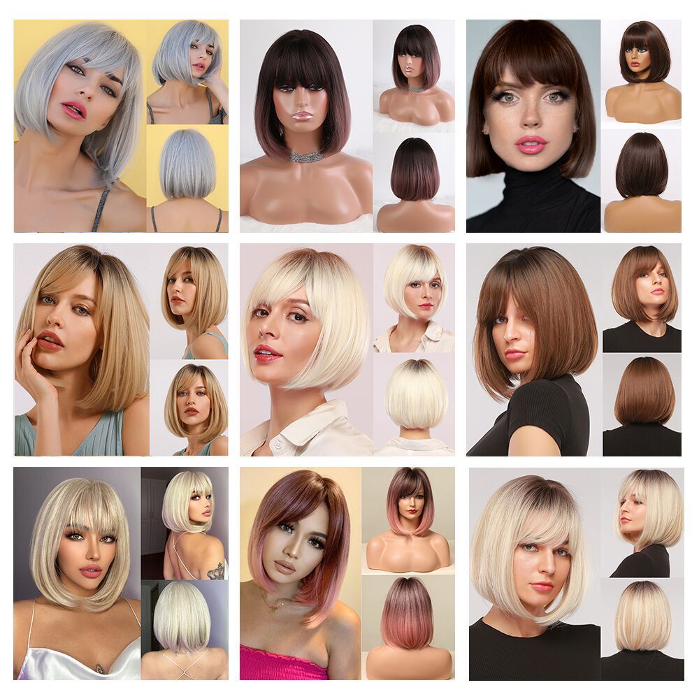 Brown with Blonde Highlights Bob Wig with Bangs Synthetic Hair O1CN01uQ43Bz1MJCODzHQtW_!!3192521413-0-cib.jpg