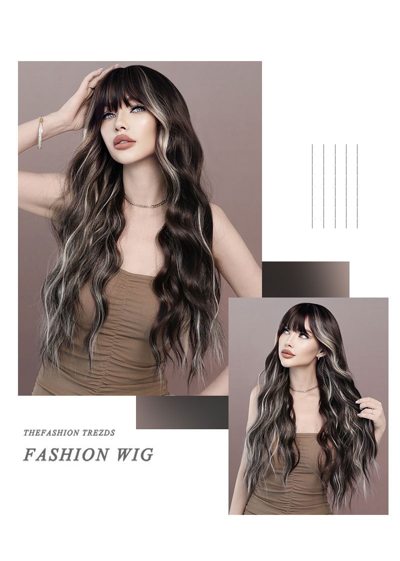 Cross Border Fashion Women's Long Curly Hair Silver Grey Spotted Wig Full Head Big Wave Street Christmas Halloween Wig O1CN01urAk1R1eKGXH3aprc 2214114853852 0 Cib