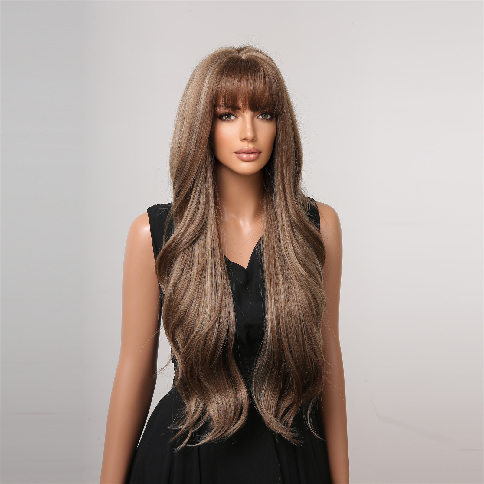 Light Ash Brown Long Body Wave Wig with Fringe O1CN01ysPAjo1VOXvl7U3x0 2221161052643 0 Cib