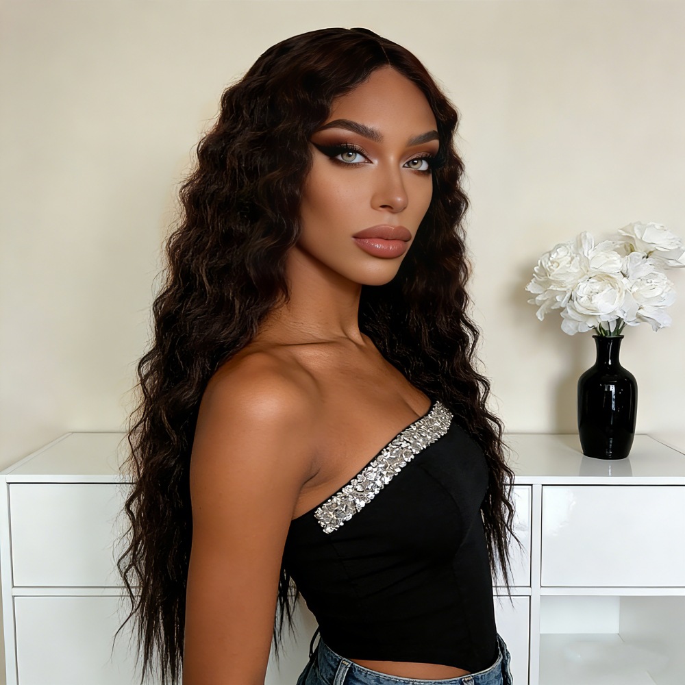 African Kinky Curly Lace Front Wig Product view 2
