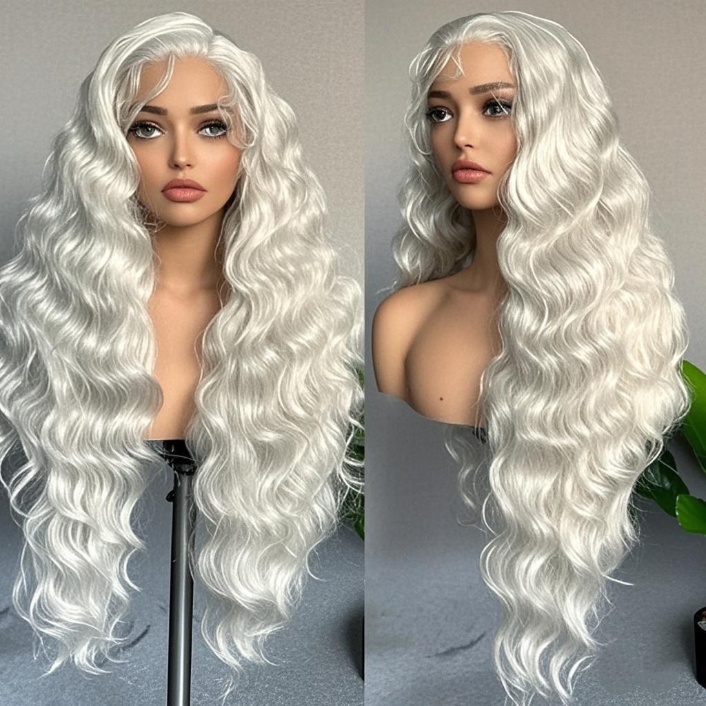 Long Wave Middle Part Synthetic Wig Product view 1