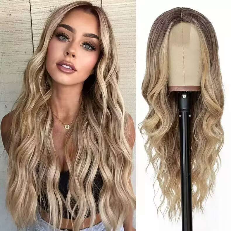 Long Wave Middle Part Wig Product view 1