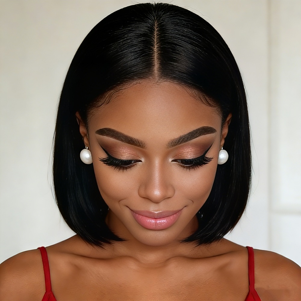 Grey Ombre Short Straight Bob Product view 1